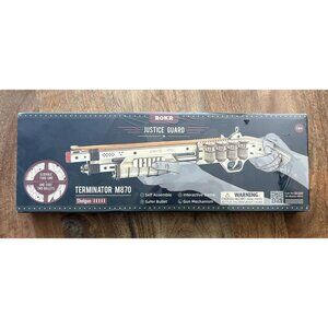 ROKR Justice Guard Terminator M870 3D Wood Rubber Band Gun Model Kit Puzzle
